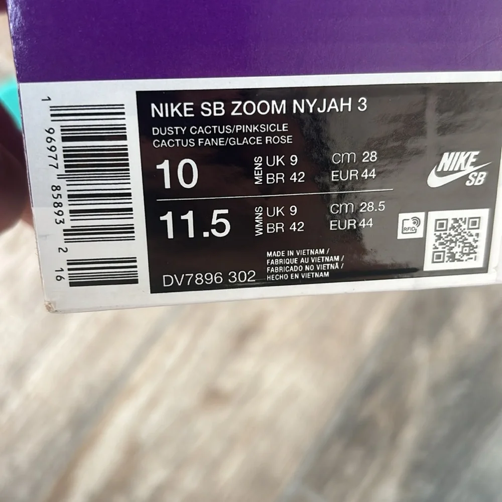 Nike Zoom Nyjah 3 SB Dusty Cactus Mens Shoe no lid - Picture 8 of 10